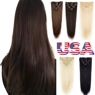 14 22 Long Smooth Soft Silky Straight Natural Hair 8 Pieces Remy