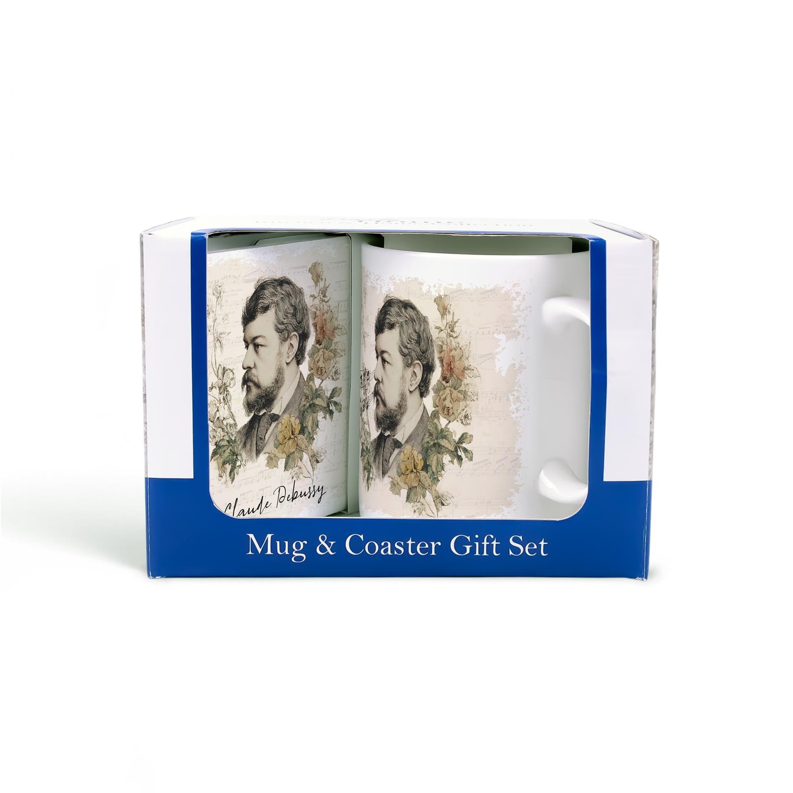 Debussy Mug & Coaster Gift Set - Classical Music Composer Portraits Present