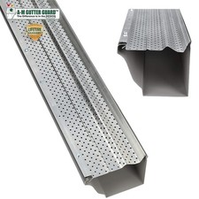 A-M Gutter Guard, 6" Heavy-Duty Aluminum Leaf & Debris Protection, Lifetime