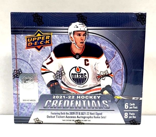 2021-22 Upper Deck Credentials Hockey Factory Sealed Hobby Box - Image 3 of 3