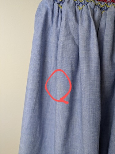 Vintage Girl's Blue Smocked Embroidered Kite Dress Size 5/5T Orient Expressed - Picture 9 of 10