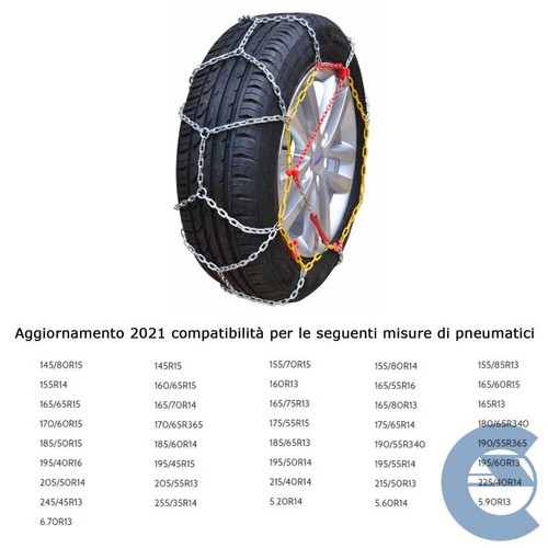 MCS Melchioni CA965 catene per auto da neve omologate 9 mm cricchetto incluso - Foto 2 di 5