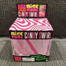 Schylling Nee Doh Nice Cube Candy Cane Swirl Squishy NEW RARE Needoh Authentic