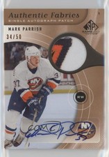 2005 SP Game Used Edition Authentic Fabrics 34/50 Mark Parrish Patch Auto 0uj7