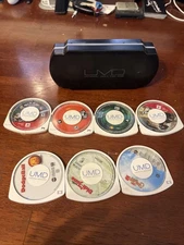 PSP UMD Lot With Disc Case - 4 Games, 3 UMD Movies