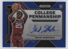 2023 Prizm Draft Picks College Penmanship Blue 102/149 Grant Sherfield Auto 6o3
