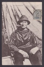 Vintage postcard, National costume, Belgium, Blankenberge, Old Fisherman