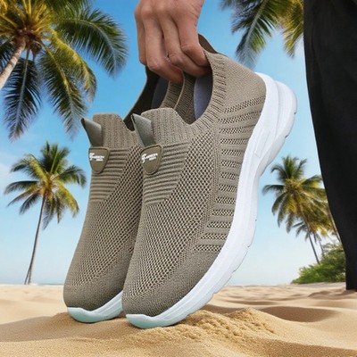 Mesh Running Shoes Men's Fashion Outdoor Slip on Sneakers Loafers Lightweight