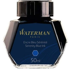 Waterman Fountain Pen Ink, Serenity Blue, 50ml Bottle