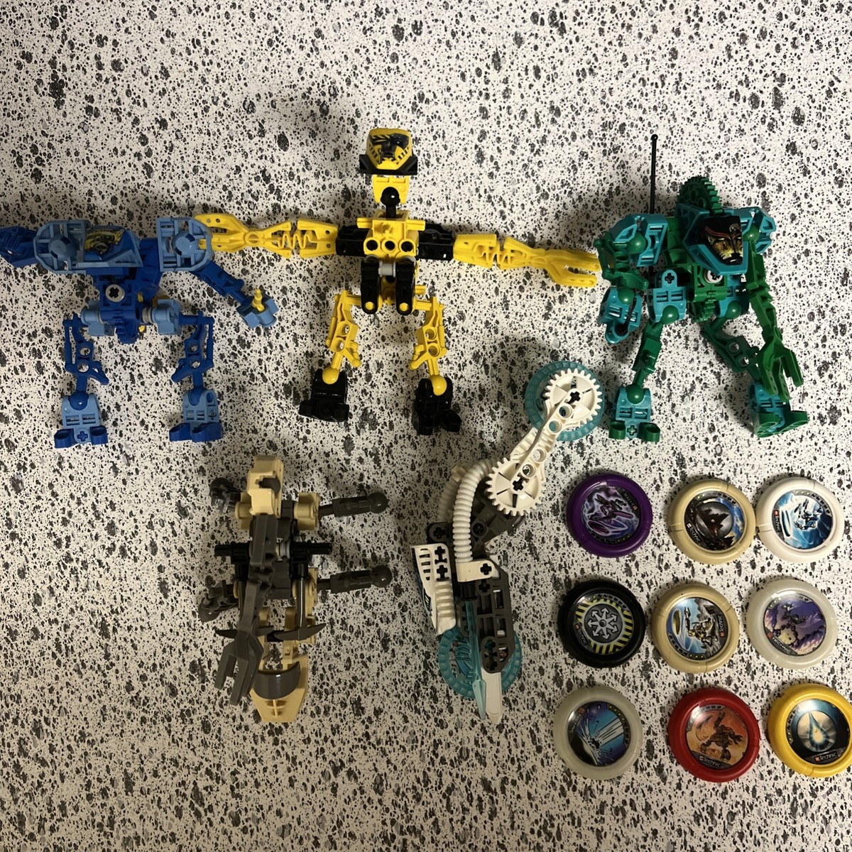 Lego Technic Bionicle Roboriders Throwbots Lot Disks Jungle Scuba