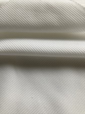 White Textured Polyester Double Knit Fabric BTY/63 W