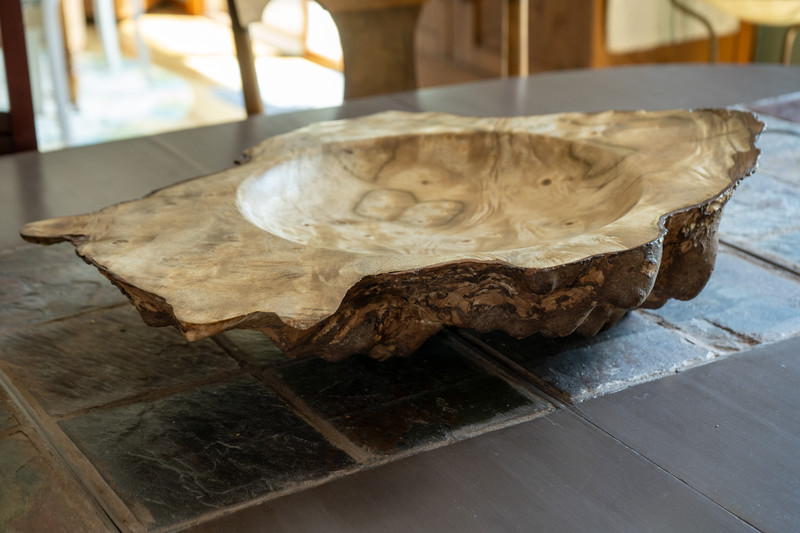 Live Edge Burled Myrtle Wood Decorative Bowl Exotic Wood Handcrafted - OOAK