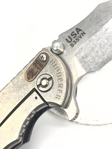 HINDERER KNIVES XM-18 3.5" Bowie Flipper USA S35VN COPPER Carbon Fiber (2018)