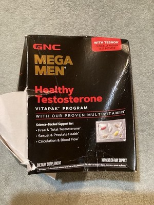 GNC Mega Men Healthy Test Vitapak Program 30 Packs 30 Day Supply READ
