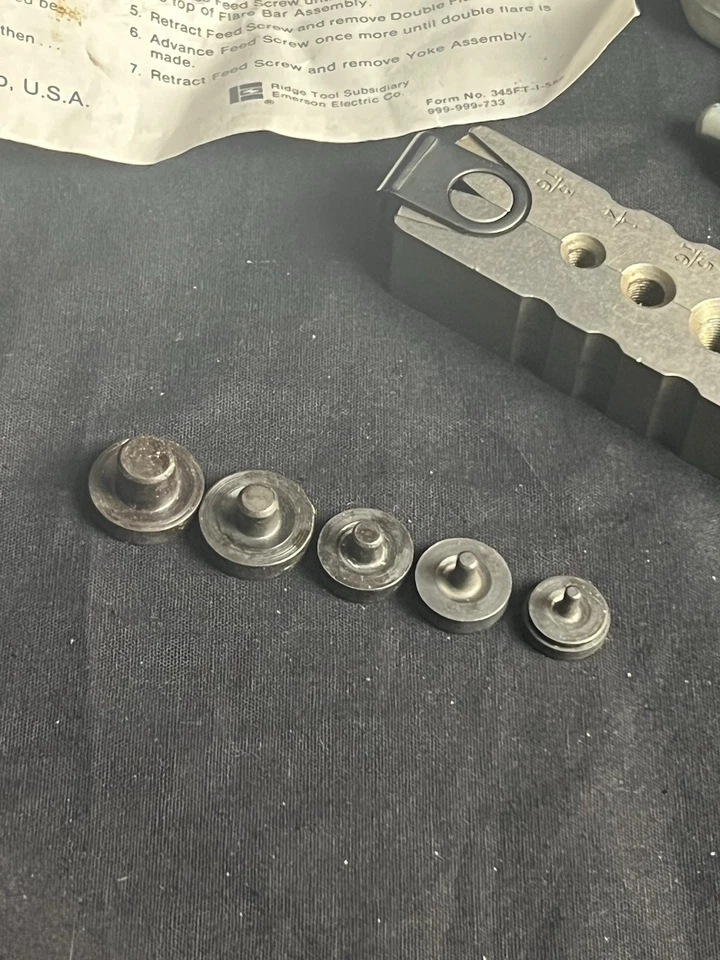 Ridgid 23337 Model 345 3/16" to 5/8" Single / Double Flaring Tool Kit USA - Image 2 of 4