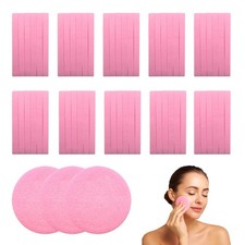 120 PCS-Compressed Facial Sponges,100 Natural Cellulose Face Sponge, Profess...