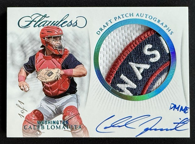 2025 Panini Flawless Caleb Lomavita Draft Patch Auto Platinum 1/1 Inscription 🔥