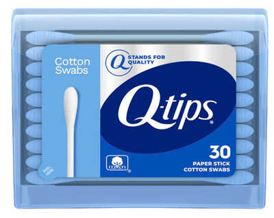 Q-tips Cotton Swabs Travel Pack 30 Count Blue Portable Case