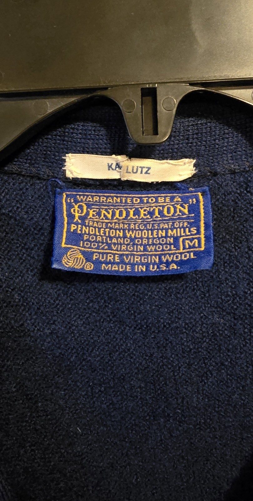 Pendleton Wool Sweater Medium Button Up V Neck Bl… - image 4