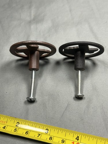 Set 2 Kreis Texas Schublade Türgriffe Ziehen Schrank Metall Western Cowboy 2" - Bild 4 von 5
