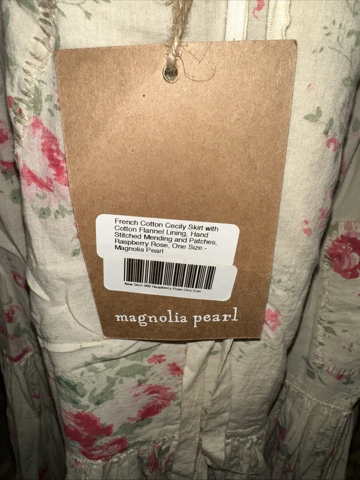 Falda Cecily de Algodón Francés Perla Magnolia 069 Rosa Frambuesa OS NUEVA CON ETIQUETAS Foto 2 de 4