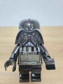 Lego Star Wars Darth Vader 9" Black Digital Alarm Clock 2013 -- Tested Excellent