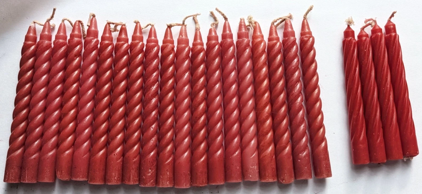Vintage German Colner Christbaumkerzen 23 Red Christmas Tree Candles w/ Box - product detail image 3
