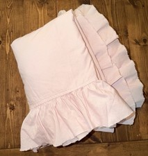 Pottery Barn Washed Cotton Ruffle Organic Duvet Cover NWOT Blush Twin/XLtwin