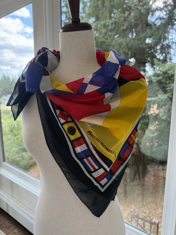 1978 Abercrombie And Fitch Large Cotton Scarf