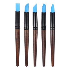 5pcs Silicone Clay Sculpting Tool Pottery Modelling Shaper Carving Tool Blue