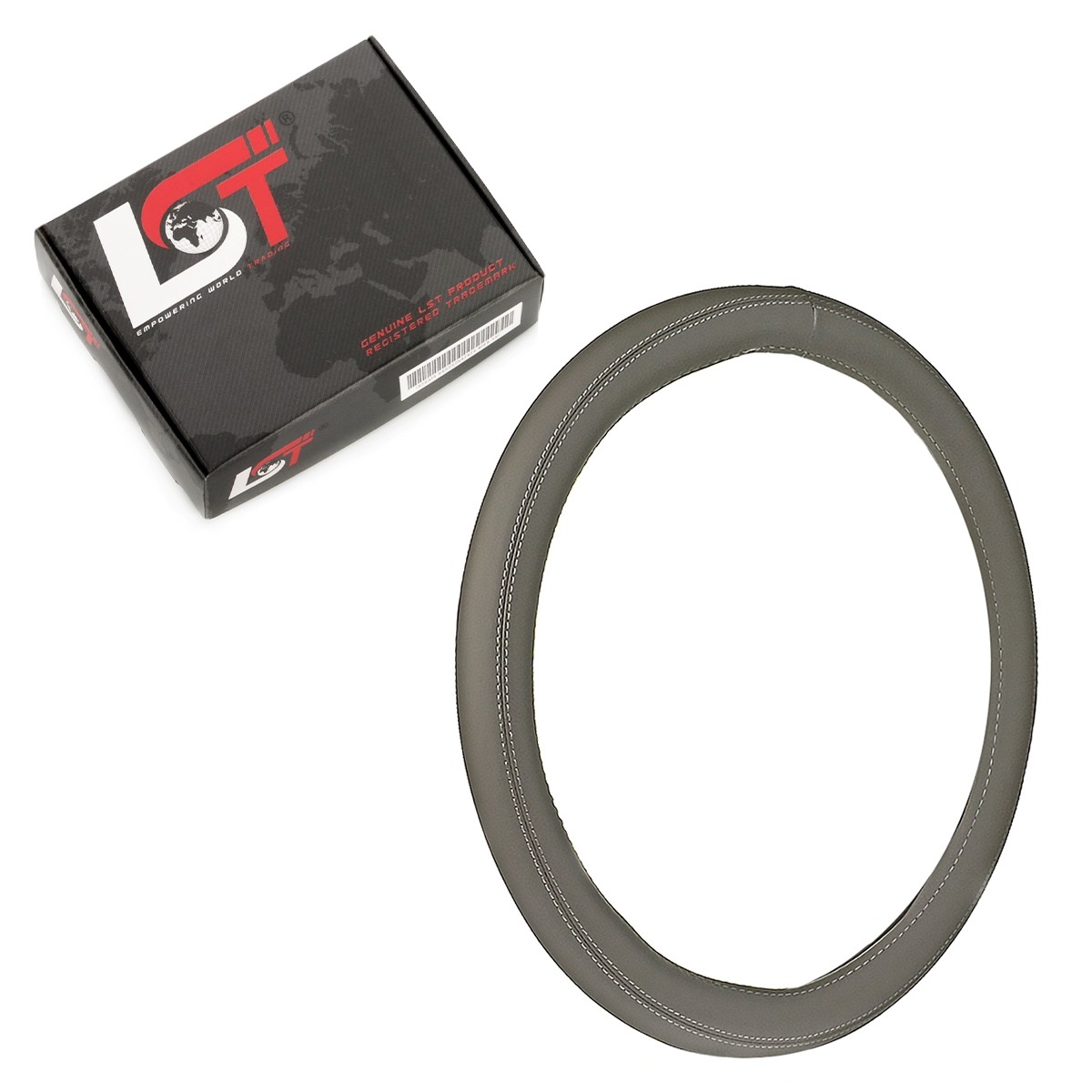 Steering Wheel Cover Ø 38X8.2Cm / 15X3 Inch Gray For ALFA ROMEO