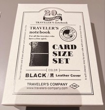 TRAVELERS Notebook Limited Card Size 20th Anniversary Set Black JAPAN NEW F/S