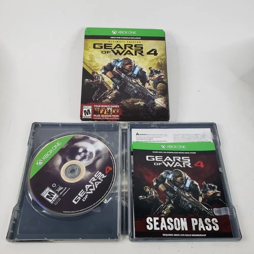 Gears of War 4 Xbox One Ultimate Edition Steelbook CIB Complete Tested 
