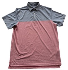 VINEYARD VINES Medium OTG On The Go Sankaty Performance Mens Polo Shirt Stripe