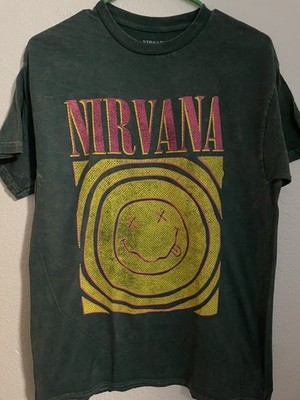 Hunter Green Nirvana T Shirt  New  Size M Distressed