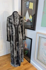 Shrine Of Hollywood Masc Cut Full Length Trench Coat Pothole Made in USA RARE 