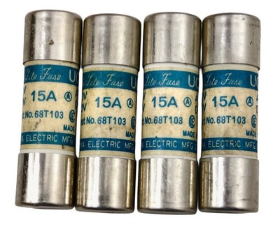 Utsunomiya UC1 15A AC 500V DC 250V ACL50 DCL20 Fuse Lots of 4 Cello Lite 68T103 