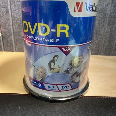 Verbatim DVD-R 16x 4.7GB/120 Minute Disc 100-Pack Shrink Wrap