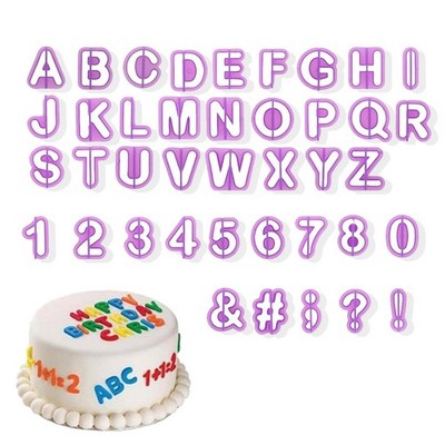 Labyrinxel Fondant Buchstabenausstecher 40er Set für Tortendekoration und Papier 