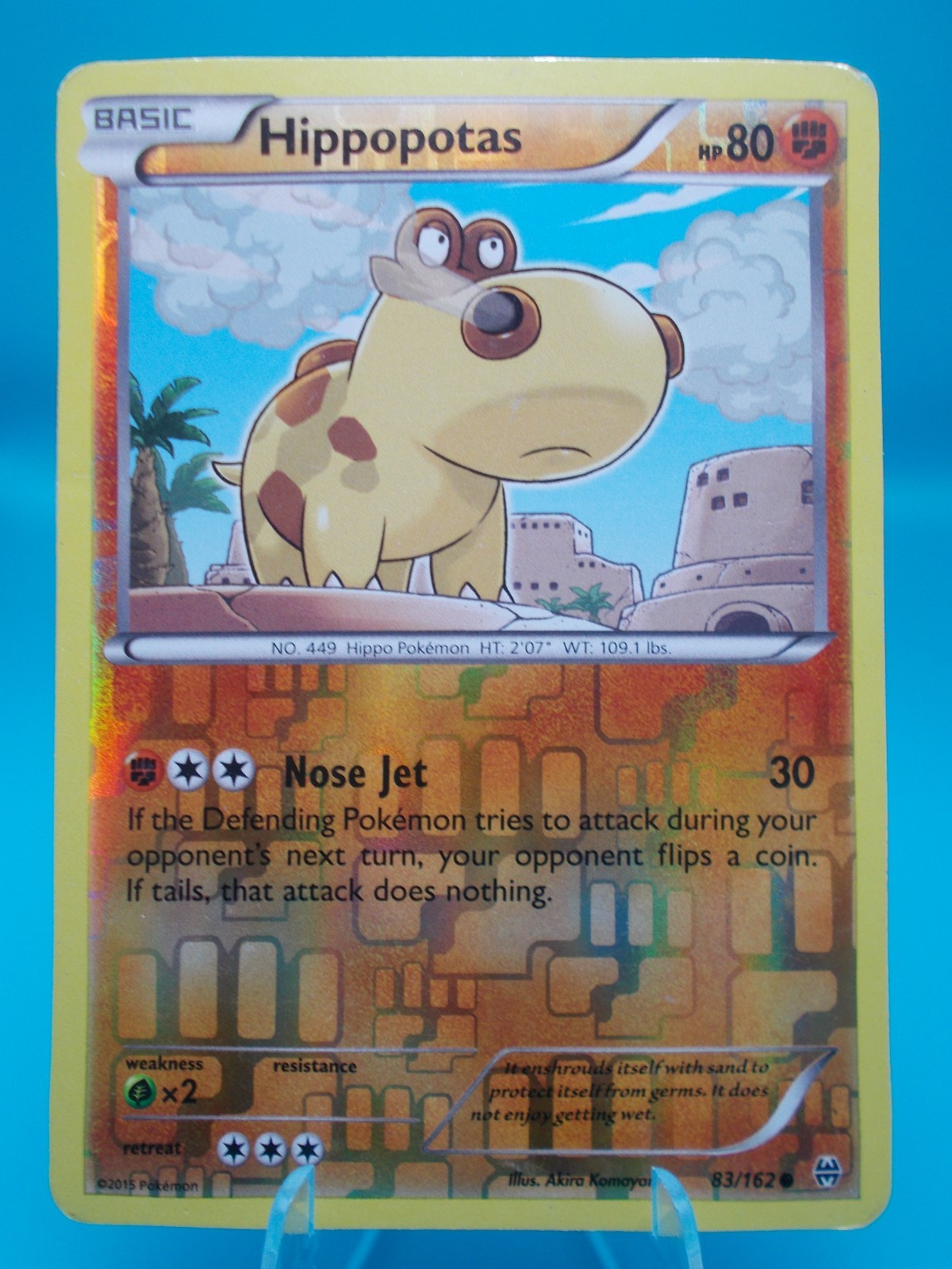Hippopotas 83/162 Breakthrough Pokémon TCG Reverse Holo Lightly Played