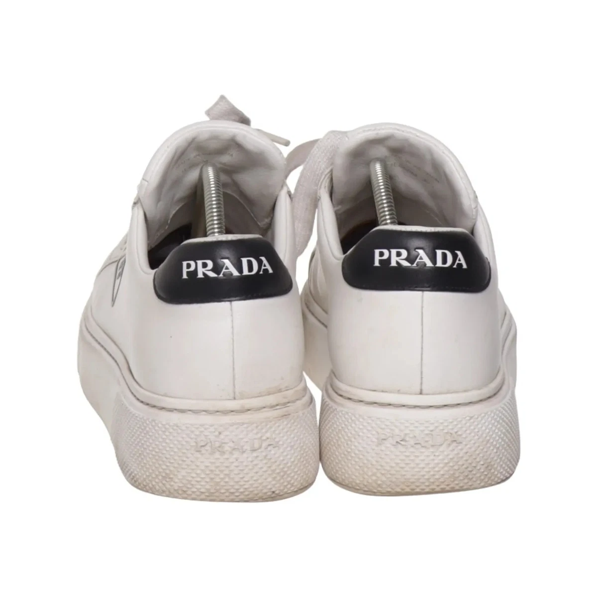 Prada, Sneaker, Größe: 38 1/2, Leder, Weiß, Damen #v4p