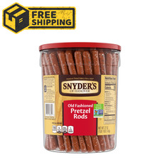 Snyder's of Hanover, Old Fashioned Pretzel Rods, 27 oz Canister