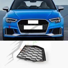 For Audi RS3 17-20 Black Right Front Bumper Fog Light Cover Trim 8V5807682QT94
