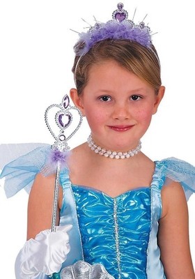 Gadget - Carnival Toys: 5320: Set Principessa Argento C/Marabout Viola (Corona E