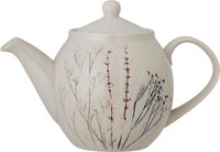 Bloomingville Bea Teekanne, Natur, Steingut Durchmesser 13,5 Colour Code Nature