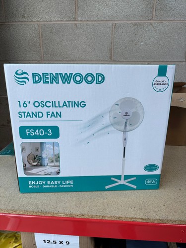 16 inch Oscillating Pedestal stand Fan - White Brand new sealed box