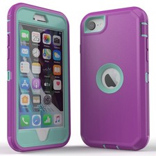 Case For Apple iPhone 8 7 6 s Plus Heavy Duty Shockproof Cell Phone Cover Purple