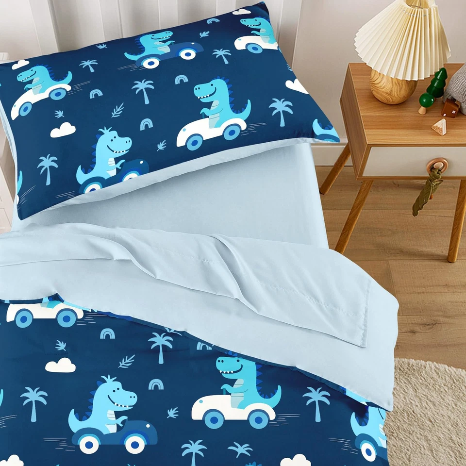 - Juego de cama de dinosaurio para niños pequeños, lindos coches de conducción de dinosaurios, sofá de 4 piezas... Foto 3 de 4