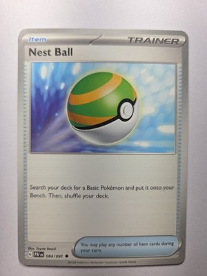 Nest Ball 084/091 Paldean Fates PAF Non Holo Nesr Mint Pokemon Card NM