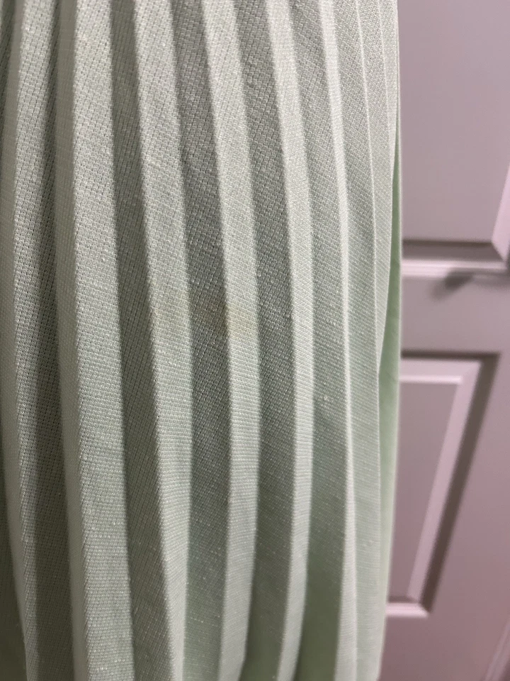 Vintage Dixie Deb Pleated Short Sleeve Dress Women’s 16 Mint Green - Image 4 of 4